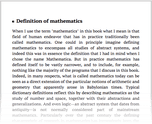 Definition of mathematics