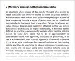 [Memory analogs with] numerical data