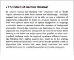 The future [of machine thinking]