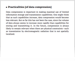 Practicalities [of data compression]