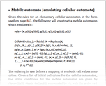 Mobile automata [emulating cellular automata]