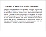 Character of [general] principles [in science]