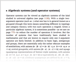 Algebraic systems [and operator systems]