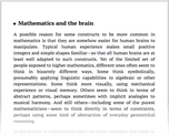 Mathematics and the brain