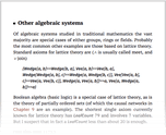 Other algebraic systems