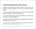 Unsolved problems [in number theory]