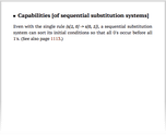 Capabilities [of sequential substitution systems]