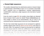 Nested digit sequences