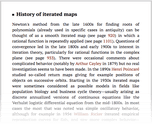 History of iterated maps