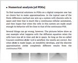 Numerical analysis [of PDEs]