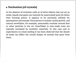 Nucleation [of crystals]