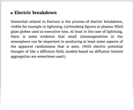Electric breakdown