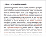 History of branching models