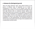 Schemes for [biological] growth