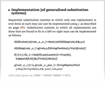 Implementation [of generalized substitution systems]