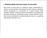 Relationships between types of networks