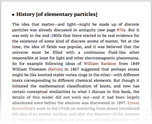 History [of elementary particles]