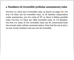 Numbers of reversible [cellular automaton] rules