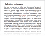 Definitions of dimension