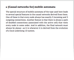 [Causal networks for] mobile automata