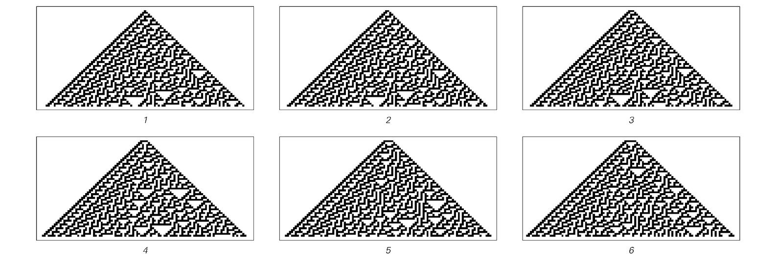 Changing the number of initial black cells