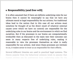 Responsibility [and free will]