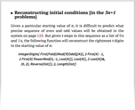 Reconstructing initial conditions [in the 3n+1 problems]