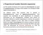 Properties [of number theoretic sequences]