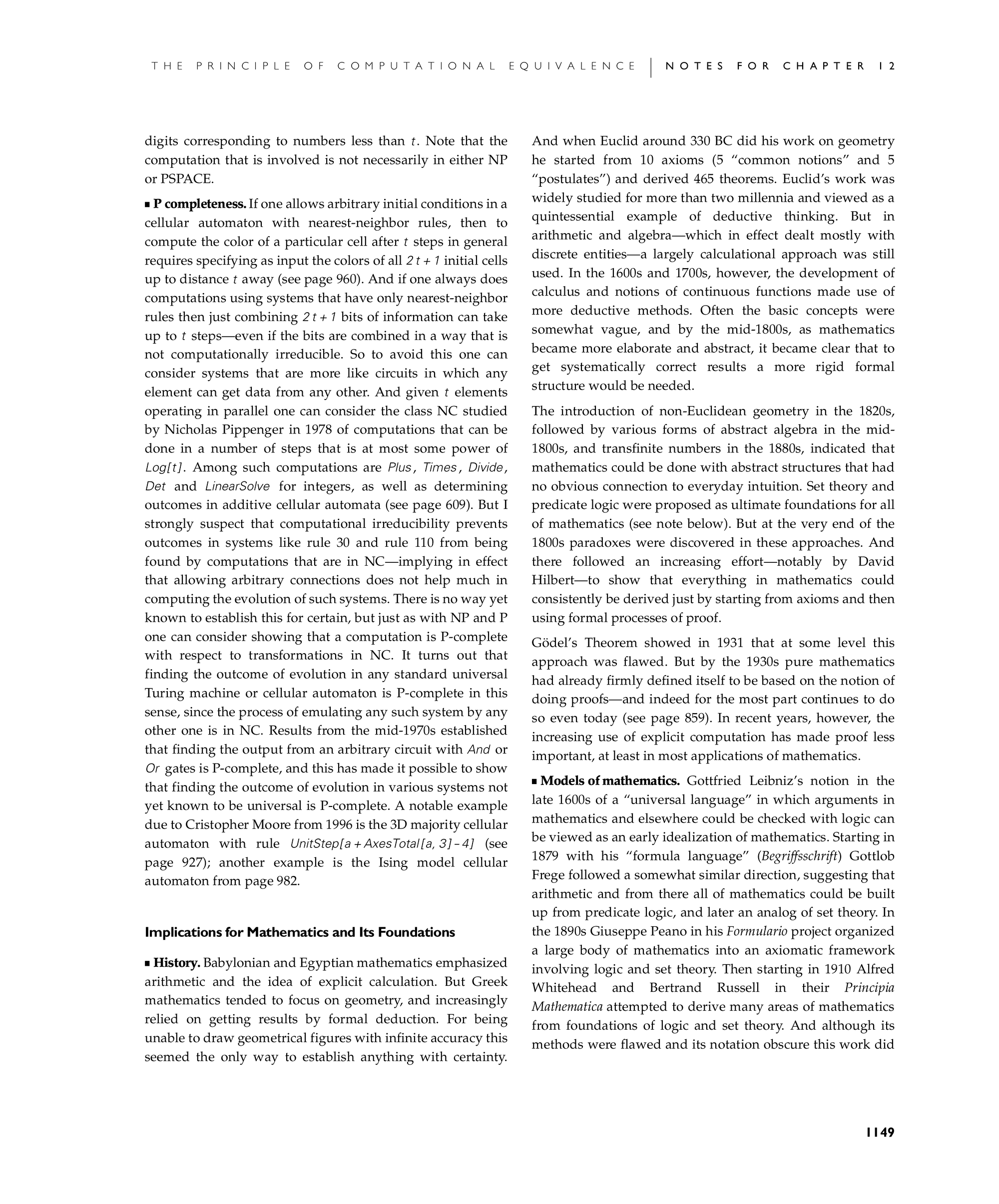 Page 1149: Notes for Implications for Mathematics and Its Foundations