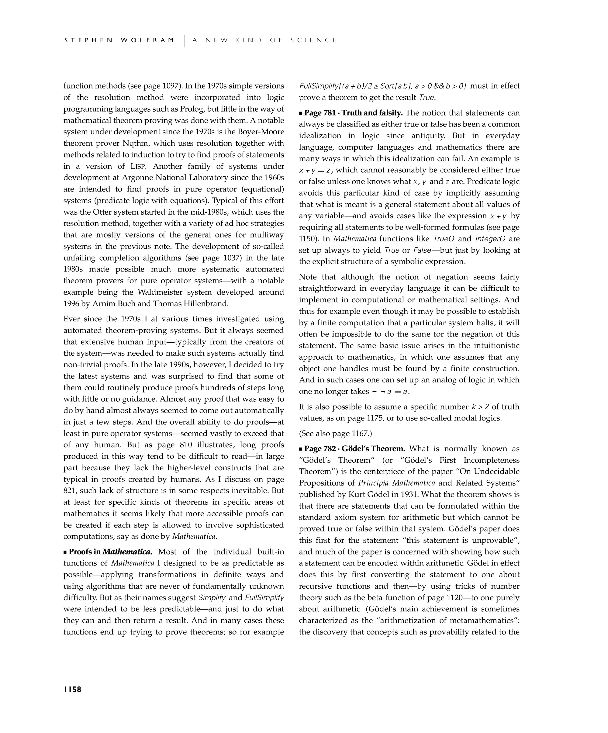 Page 1158: Notes for Implications for Mathematics and Its Foundations