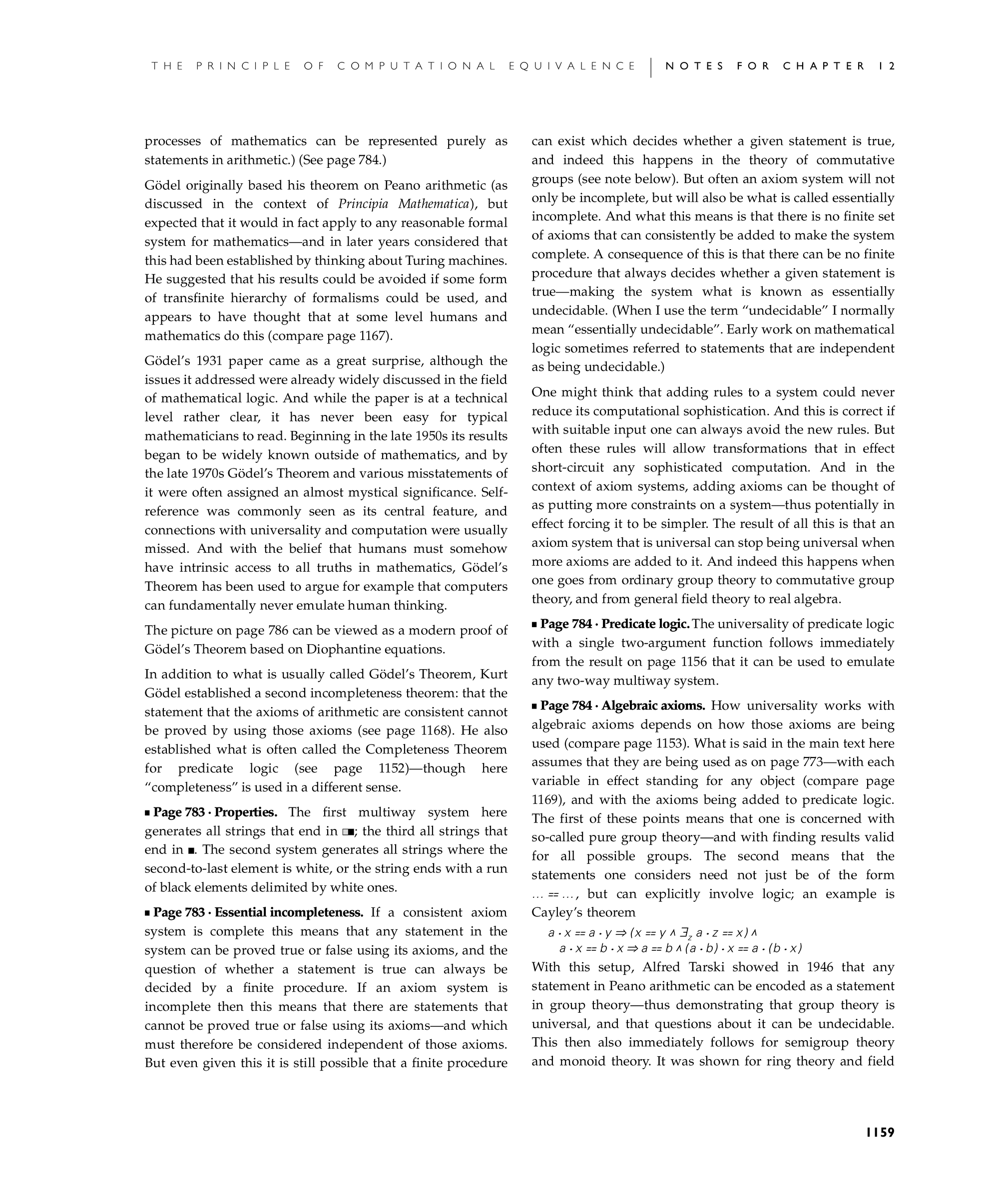Page 1159: Notes for Implications for Mathematics and Its Foundations