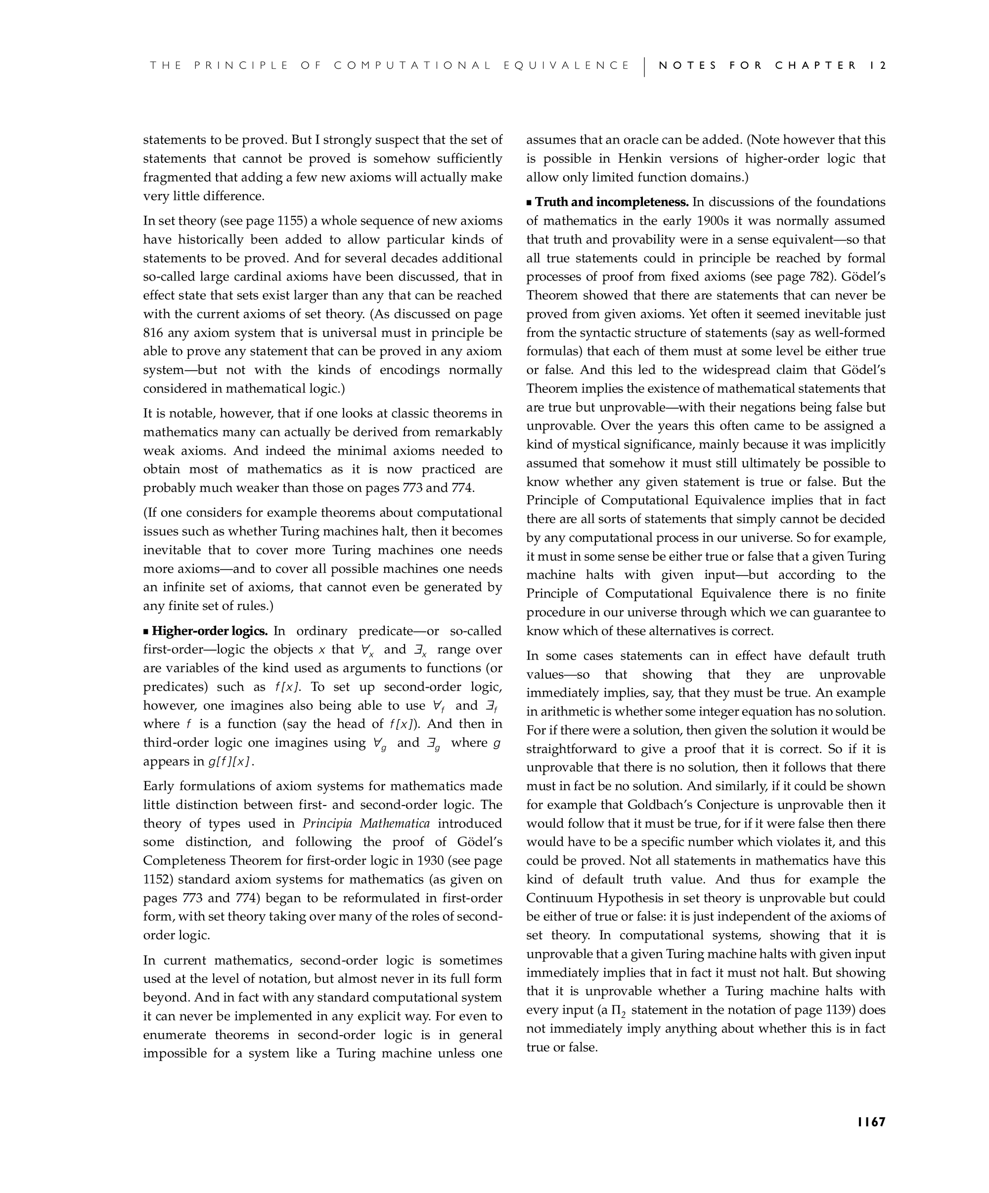 Page 1167: Notes for Implications for Mathematics and Its Foundations
