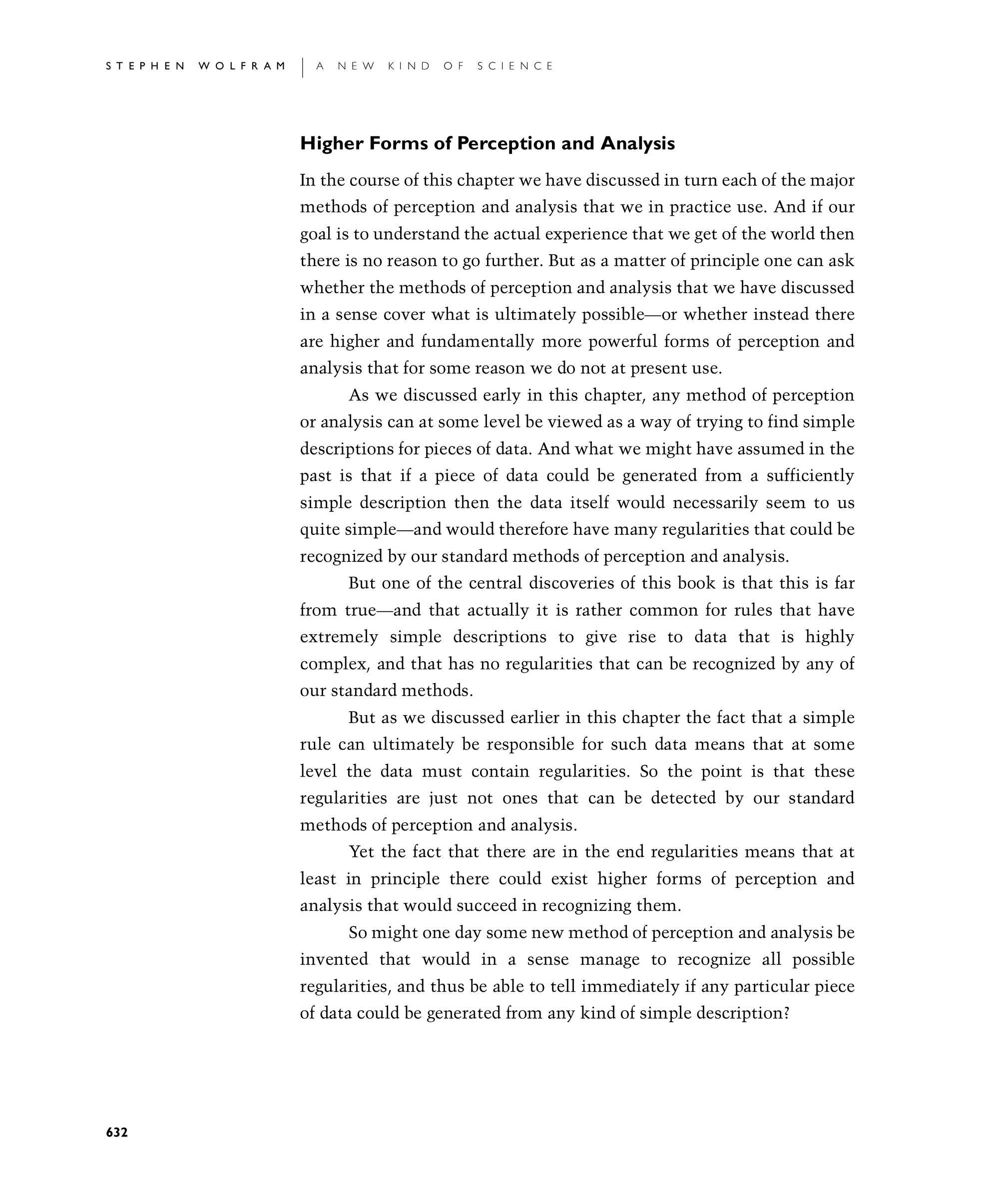 Page 632: Higher Forms of Perception and Analysis